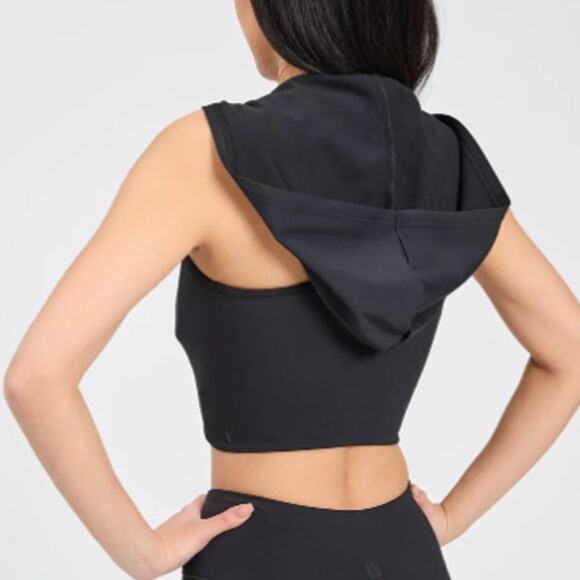 BuffBunny Collection Colorado Crop Hoodie Sports Bra Longline Cropped Vest Top - Picture 5 of 9